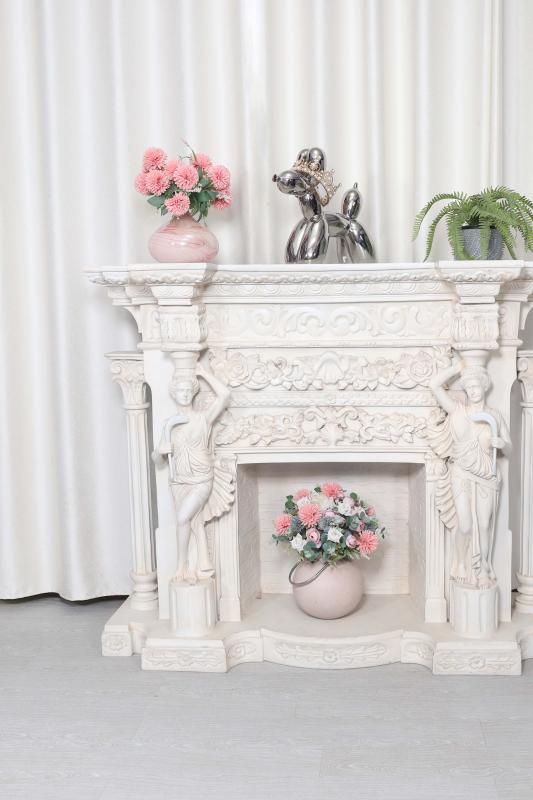 Cortina Blanca con Chimenea
