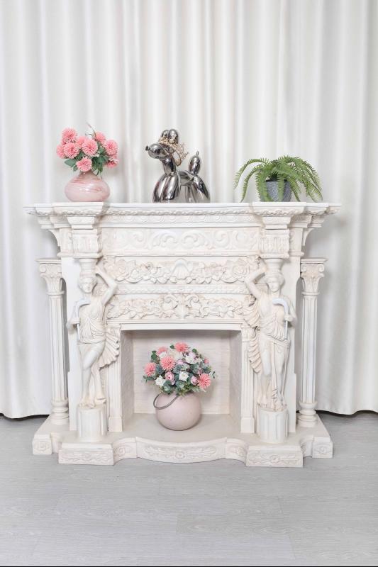Cortina Blanca con Chimenea
